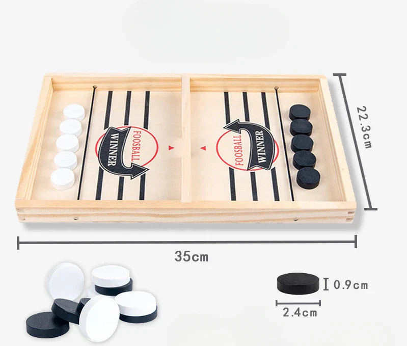 Fast Sling Puck Game β Wooden Table Battle for Kids & Parents