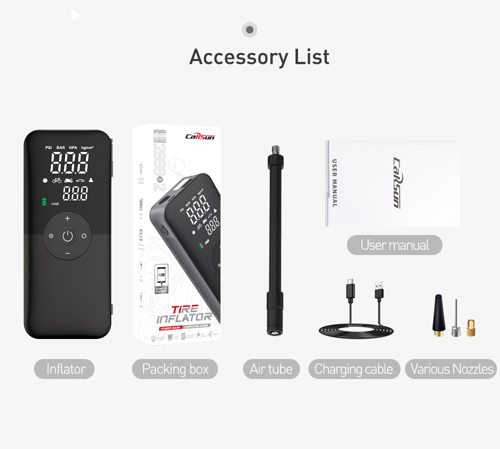 Rechargeable Tire Inflator – Digital Cordless Air Pump for Cars & Bikes