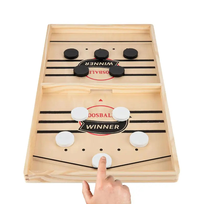 Fast Sling Puck Game – Wooden Table Battle for Kids & Parents