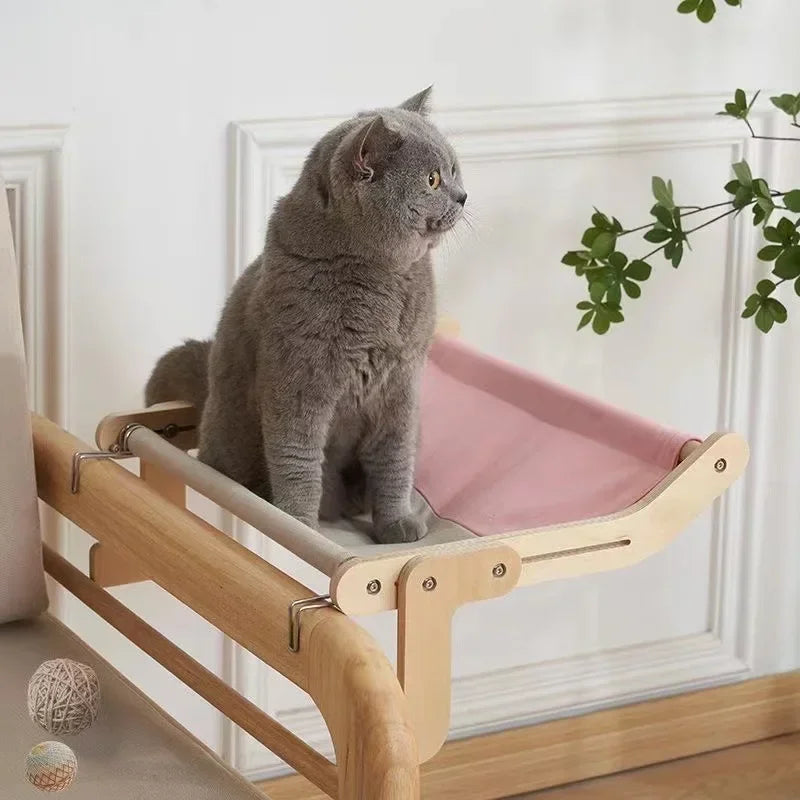 Cozy Cat Hammock – Wooden Hanging Bed