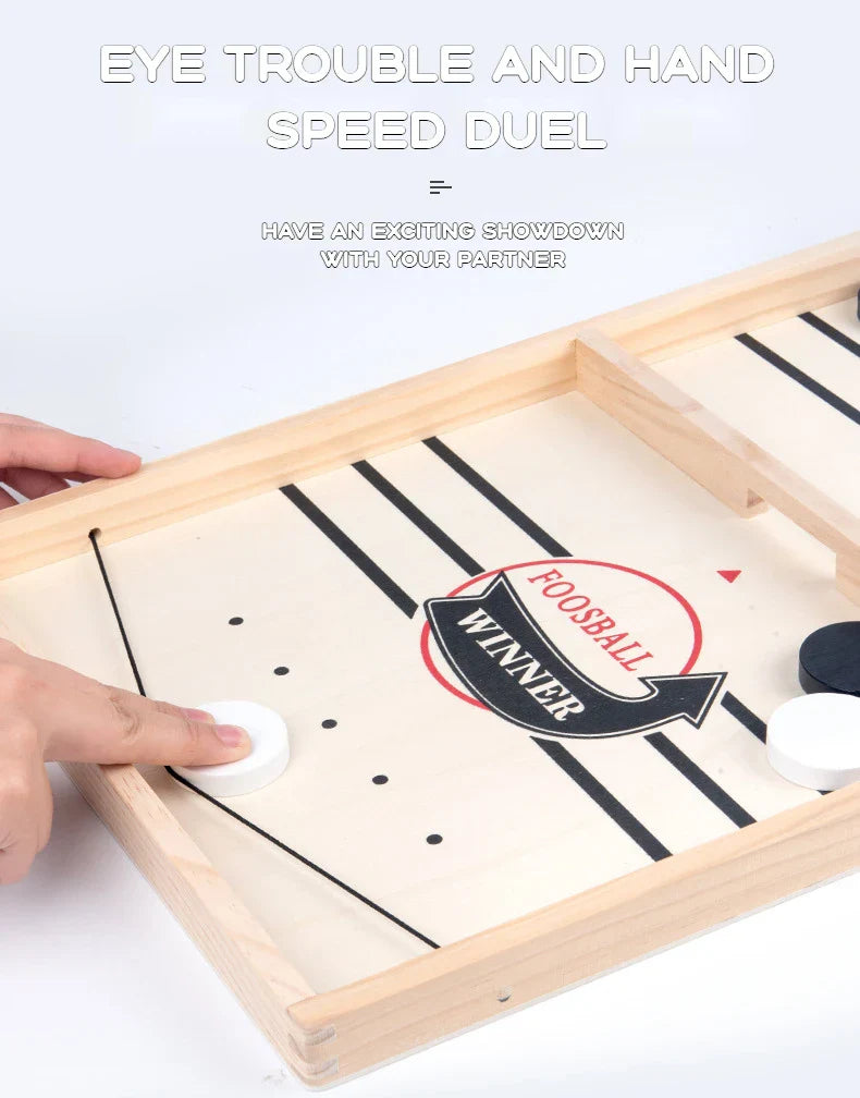 Fast Sling Puck Game – Wooden Table Battle for Kids & Parents
